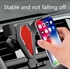 BlueNEXT Car Air Vent Mount Bracket Gravity Induction Textured Leather+Aluminum Alloy Rotatable Phone Holder Stand - Red の画像