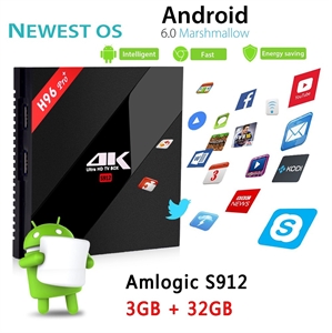 Image de Firstsing H96 Pro plus Amlogic S912 Android 7.1 3GB+32GB WiFi 2.4G 5.8G H.265 BT4.1 Smart TV BOX 