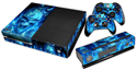 Blue Skull Oil Painted Designer Skin Vinyl sticker for  PS4 console and  controller  の画像