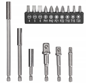 Picture of 16 Piece Socket Adapter Drill Extension Bit Set