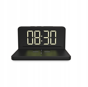 QI Wireless Charger Clock Alarm LCD USB