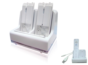 Wii blue light double charge station