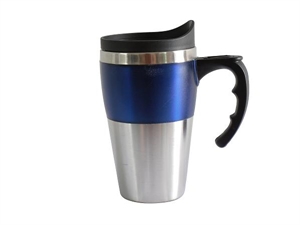 Image de STAINLESS STEEL INNER PLASTIC OUTER MUG