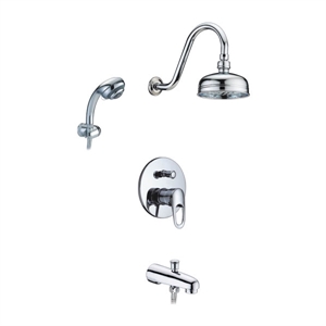 Single handle in-wall shower mixer