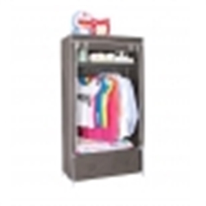Metal Frame Hanging Folding Clothes Wardrobe With Drawers