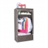 Metal Frame Hanging Folding Clothes Wardrobe With Drawers