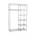 Image de Ikea Assembly White And Black Canvas Wardrobe Closet