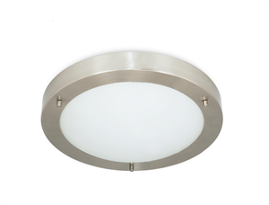 8W/14W Bathroom Flush Ceiling Light Brushed Chrome IP44 の画像