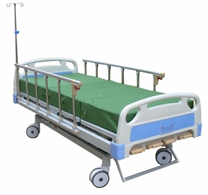 Image de 5 Movements Manual Crank Medical Hospital Adjustable Beds With Al-Alloy Side Rails