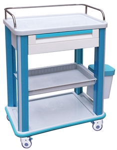 Image de Hospital Use ABS Clinical Medical Trolleys With 4 Noiseless Casters