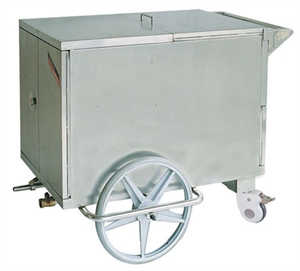 Picture of Stainless Steel Medical Trolley / Hospital Food Warm Cart With 2 Large Wheels