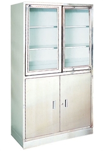 Picture of Power Coated Steel / 304 Stainless Steel Medical Trolley   Medical Cupboard