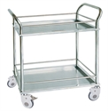 Picture of Fan-Shaped 304 Stainless Steel Medical Trolley With 5 Silent Wheels