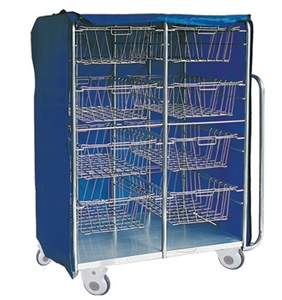Picture of BT-GR004 Easy clean and move stainless steel medical delivery carts with baskets