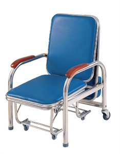 Изображение 4pcs Wheels Folding Hospital Furniture Chairs With Stainless Steel Frame