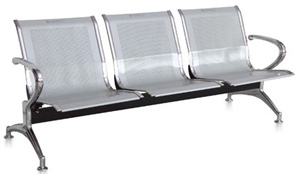 Изображение 3-Seater Steel Hospital Furniture Chairs For Waiting Area / Room