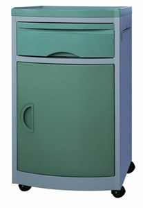 Picture of Medical Hospital Furniture Abs Plastic Bedside Cabinet With Four Silent Wheels