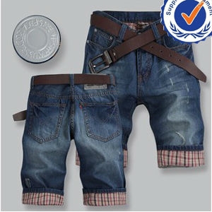 2013 new arrival fashion design cotton men middle jeans welcome OEM and ODM MM010