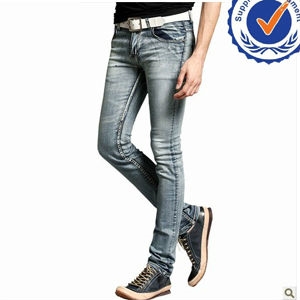 2013 new arrival fashion design cotton men skinny jeans welcome OEM and ODM MJ016 の画像