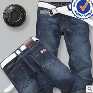 2013 new arrival fashion design cotton men straight jeans welcome OEM and ODM MJ009 の画像