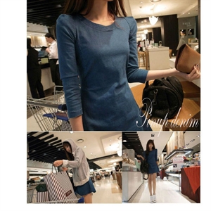 Picture of jeans dress for lady G82