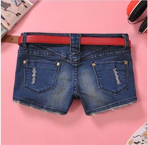 simple design classice style women jeans shorts trousers JS003 の画像