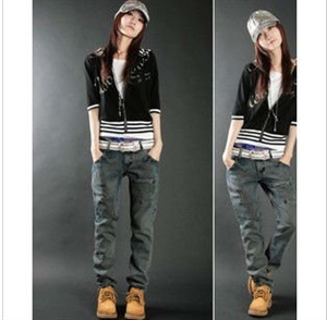 Image de sports style girl straight jeans WS006