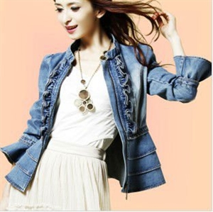 OL slim fashion lady denim cloth WW007 の画像