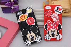 Lovely Cartoon Silicone Case For Iphone 4 4S , Shatterproof Rose Color の画像