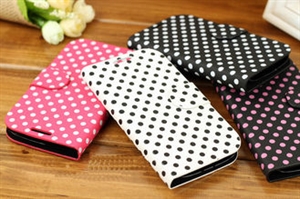 Picture of Cover skin shell with stand holder polka dot leather case cover Galaxy S3 SIII i9300