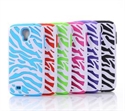 Samsung Galaxy S4 i9500 Dual Layer Zebra Hard Plastic Soft Silicone Mesh Case