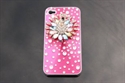 Personalized Jeweled Peafowl Flower Diamond Apple Bling Bling iPhone 4 4s Cases Back Cover