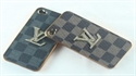 Chanel Brand Plating PC Border iPhone4 Leather Cases With LV Pattern