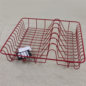 Kitchen red wire drainer dish