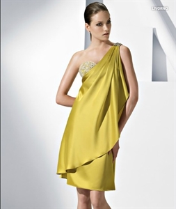 Image de LE47 2012 Hot Sale Custom Made One Shoulder Beaded Mini Mother DressLE47