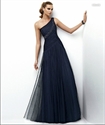 Изображение LE36 2012 Hot Sale Custom Made Graceful One Shoulder Pleated Tulle Mother DressLE36