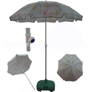 36inch outdoor sun umbrella with flower pattern