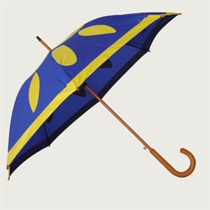 Promotional wooden straight umbrella/Smile face umbrella の画像