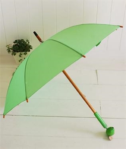 Image de Wooden straight kids umbrella with animal handle