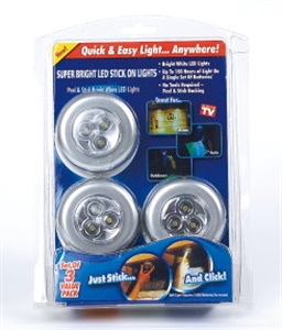 Picture of 3PC STICK ON LED LIGHTS